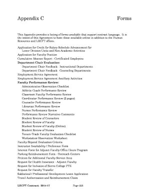 Fillable Online lrcft Appendix C Forms - Los Rios College Federation of ...