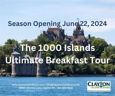 The 1000 Islands Ultimate Breakfast Tour opening for the 2024 Season ...