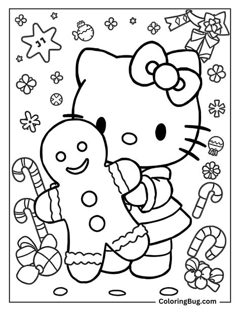 40 Hello Kitty Christmas Coloring Pages (Free Printable PDFs)