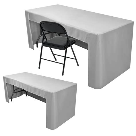 Amazon.com: Nasitos 2 Pack Silver Fitted Tablecloth for 4 Foot Tables ...