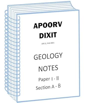 Buy Topper Apoorv Dixit Air 11 Geology Optional Handwritten Notes of ...