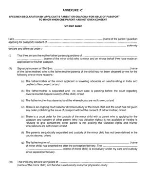 Annexure C - hjj - ANNEXURE ‘C’ SPECIMEN DECLARATION BY APPLICANT’S ...