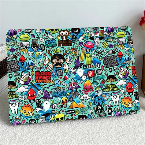 NoWorries Laptop Skin for 14inch/15inch Devices- Doodle Art Laptop ...