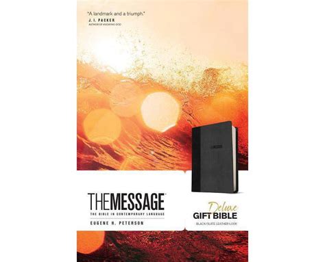 Buy The Message Deluxe Gift Bible - by Eugene H Peterson Leather Bound ...