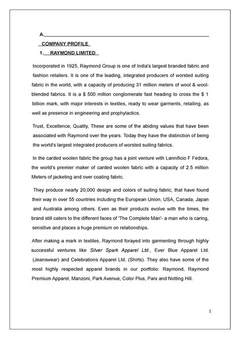 Preventive AND Autonomous Maintenance IM - A. COMPANY PROFILE 1 ...