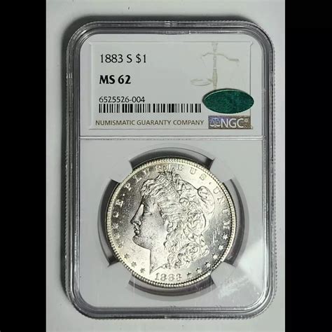 1883-S Morgan Silver Dollar NGC MS-62 - WHITE! CAC - Bob Paul Rare Coins