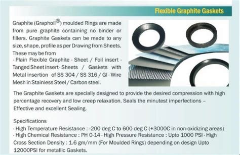 Graphite Gaskets - Tanged Metal Reinforced Graphite Gasket Manufacturer ...