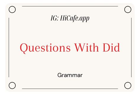 Image result for Questions and Answers Using Did