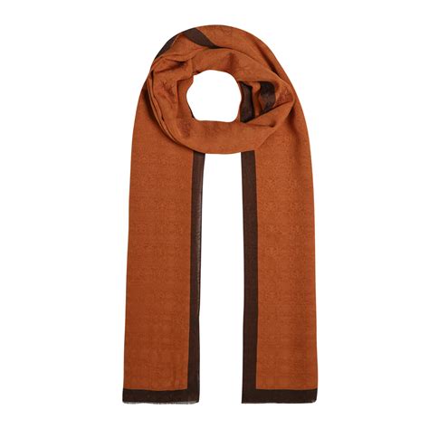 All Seasons Chocolate Monogram Scarf | Ipekevi
