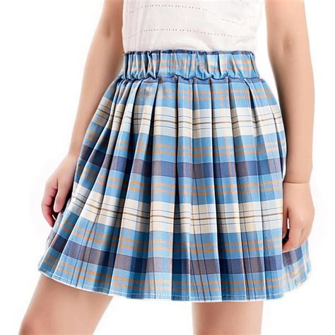 Nskgu Girls Plaid Skirt Tennis Skirt Uniform Pleated Mini Skirts for ...