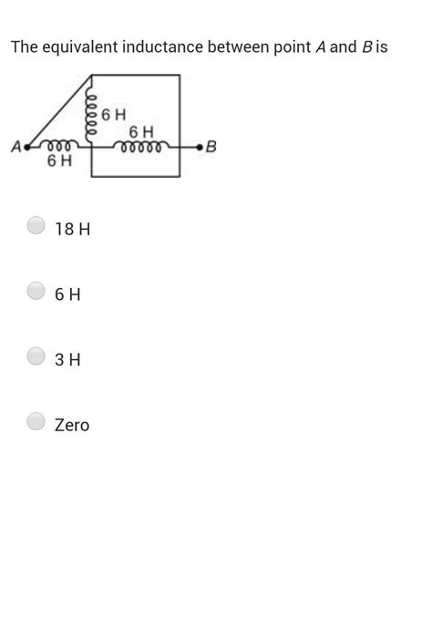 the equivalent inductance between point A and B - Brainly.in