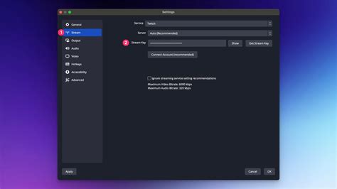 Image result for OBS Stream Key