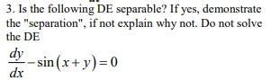 Image result for Separable DE Examples