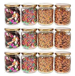Buy ZENY ENTERPRISE Round Glass Jar and Container(500 ml) with Rust ...