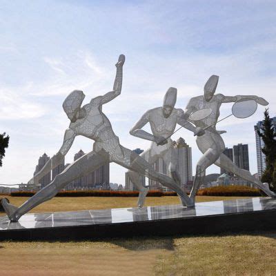 城市奥运五环抽象运动人物雕塑 - 简书