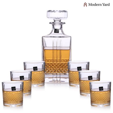 Regal 7 Pcs Decanter Set with 6 Glasses – Modern Yard Official