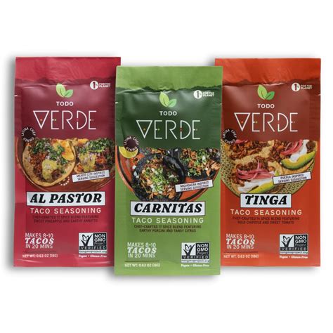 Taco Seasoning Packets - AKF18 Todo Verde Mexican Seasoning Chef ...