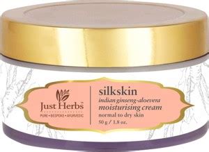 Just Herbs Silkskin Indian Ginseng, Aloevera Moisturising Night Cream ...