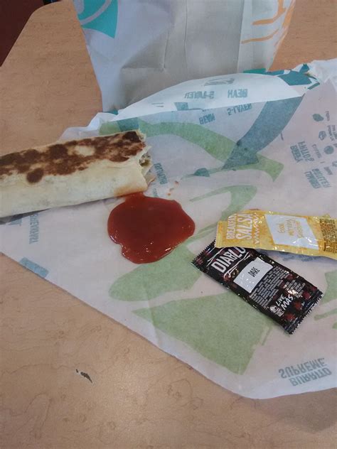 My half yearly taco bell breakfast.. This time it was a sausage ...