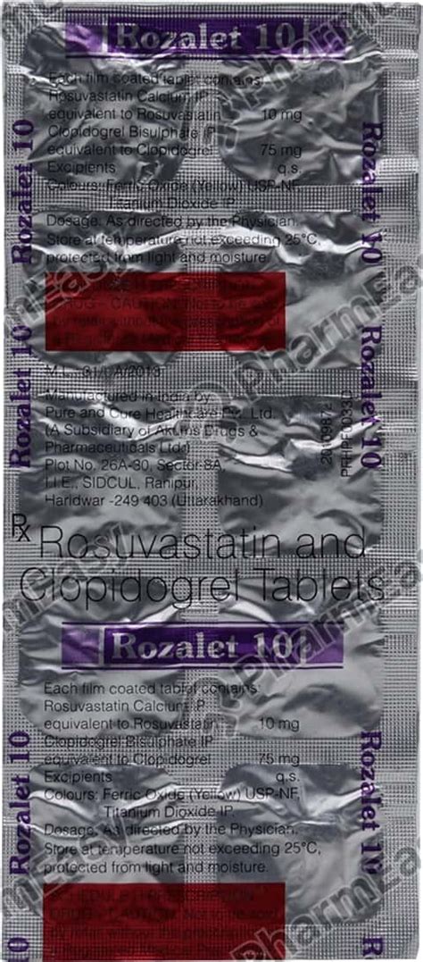 Rozalet 10mg Strip Of 10 Tablets: Uses, Side Effects, Price & Dosage ...