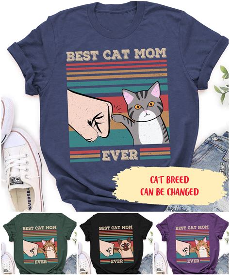 Best Cat Mom Ever - Personalized Custom Unisex T-shirt - Gifts For Cat ...