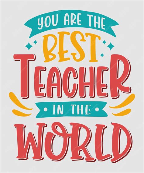 Premium Vector | You are the best teacher in the world Best teacher ...