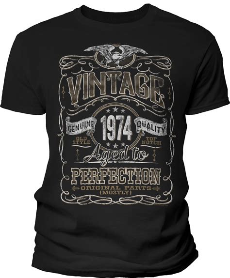 Buy 50th Birthday Shirt for Men - Vintage 1974 Aged to Perfection ...