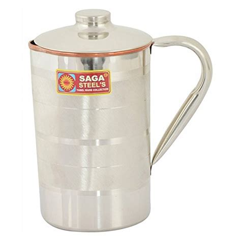 SAGA STEEL COATED COPPER WATER JUG(2000 ml) : Amazon.in: Home & Kitchen