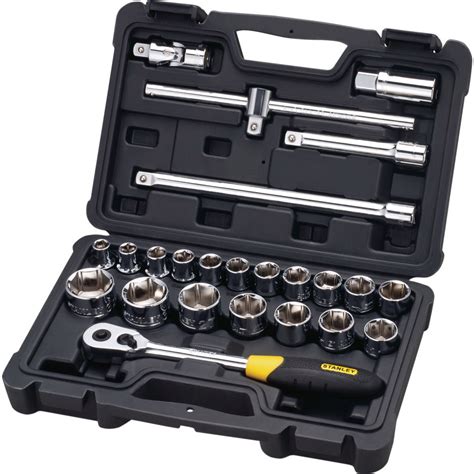 Stanley STMT72795-8 1/2 SQ. DRIVE SOCKET SET, 6 PT.(24 PCS) – etoolstore.in