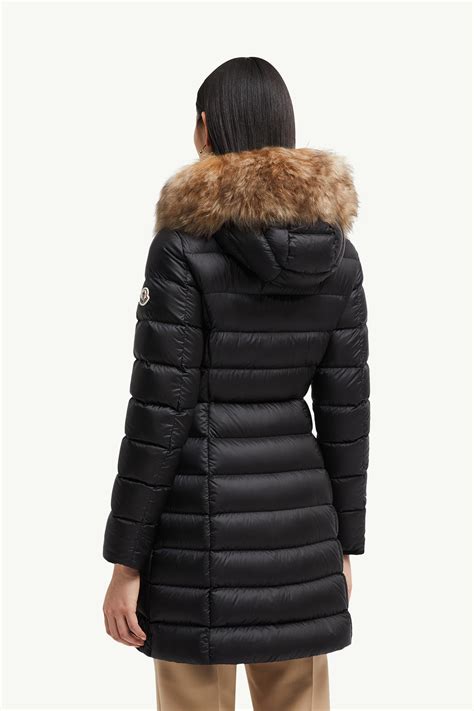 Black Hirmafur Hooded Shearling Long Down Jacket - Long Down Jackets ...