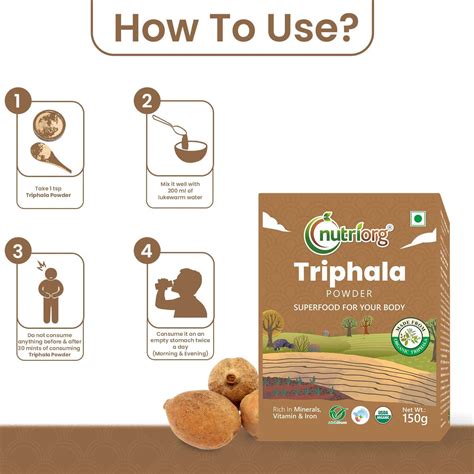 Buy NUTRIORG TRIPHALA POWDER 150G Online & Get Upto 60% OFF at PharmEasy