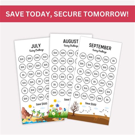 Buy Monthly Savings Challenge Printable Bundle, 12 Month Savings ...