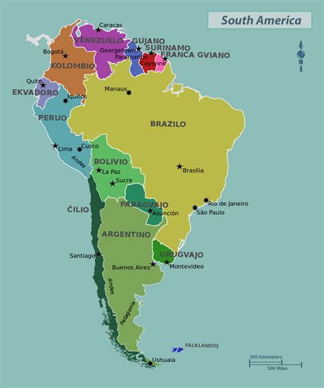Maps of South America and South American countries | Political maps, Administrative and Road ...