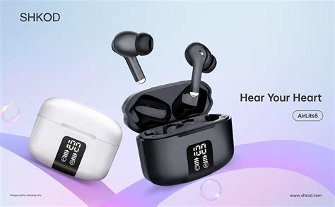 SHKOD AirLits5 True Wireless Earbuds with ENC Noise Reduction, 40 Hours ...