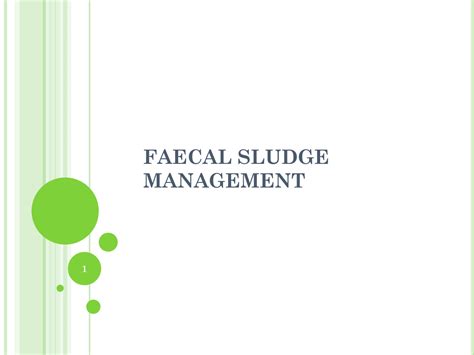 SOLUTION: Faecal sludge management - Studypool