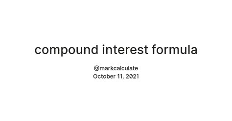 compound interest formula — Teletype