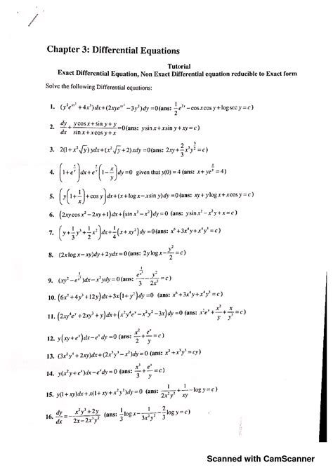 Image result for Diff EQ Practice Problems