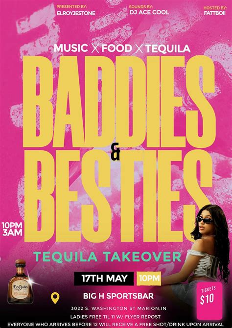Baddies & Best Friends…Tequila Takeover, Big H Sports Bar, Marion, 17 ...