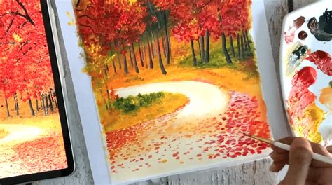 Image result for Fall Painting Tutorial for Beginners