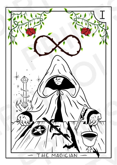 The Magician Tarot Cards Printable Digital Print Poster Wall Decor - Etsy