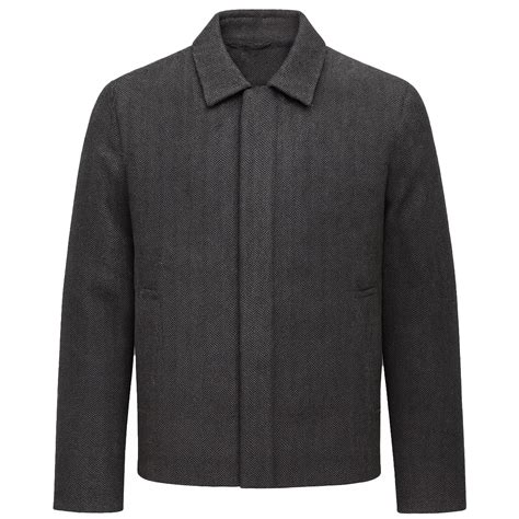 Lyle & Scott Herringbone Mens Black Wool Jacket | Decathlon