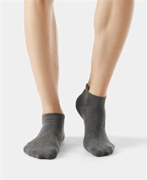 Buy Compact Cotton Low Show Socks with StayFresh Treatment - Gunmetal ...