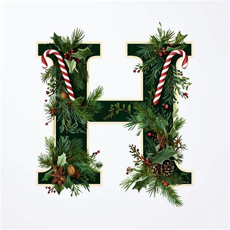 Lush Tropical Monogram Letter H with Greenery and Plants Decor Monogram - Playground
