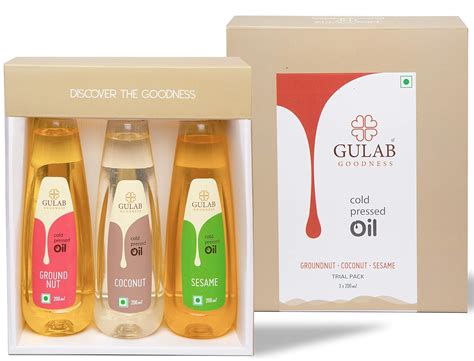 Gulab Cold Pressed Oils - Groundnut Oil, Coconut Oil, Sesame Oil ...