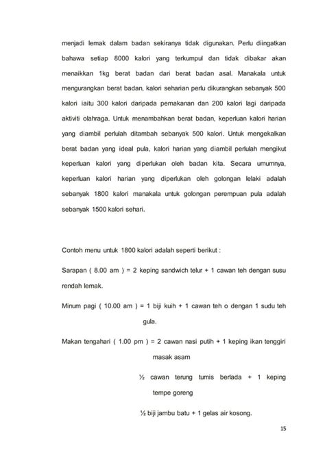 Kalori yang Diperlukan Mengikut PBB: Panduan Nutrisi Individu