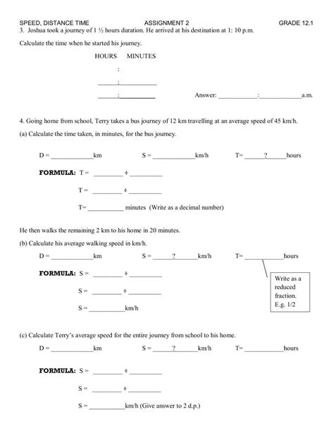 Image result for Speed Distance and Time Worksheet PDF