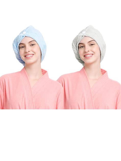 Cortina Microfiber Hair Towel Cap, Soft Absorbent Quick Drying Cap for ...