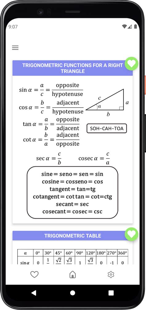 Math Formulas App 的图像结果