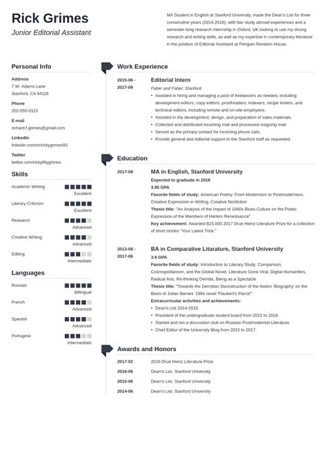 Image result for Student CV Examples