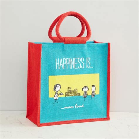 Buy Kale Saddle Printed Jute Lunch Bag from Home Centre at just INR 299.0